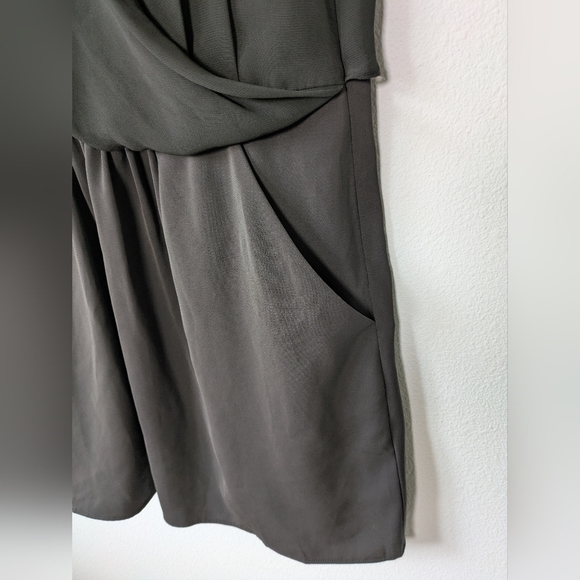 AllSaints Amis Womens Dress Sz 4 Moss Green Sheath Knee Length Sleeveless Party - Picture 5 of 10